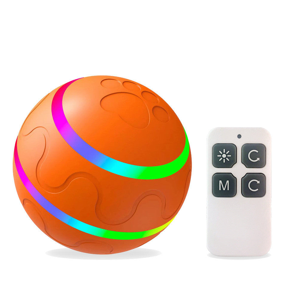 Interactive Dog Ball Toy | USB Rechargeable, Self-Rotating with LED Lights