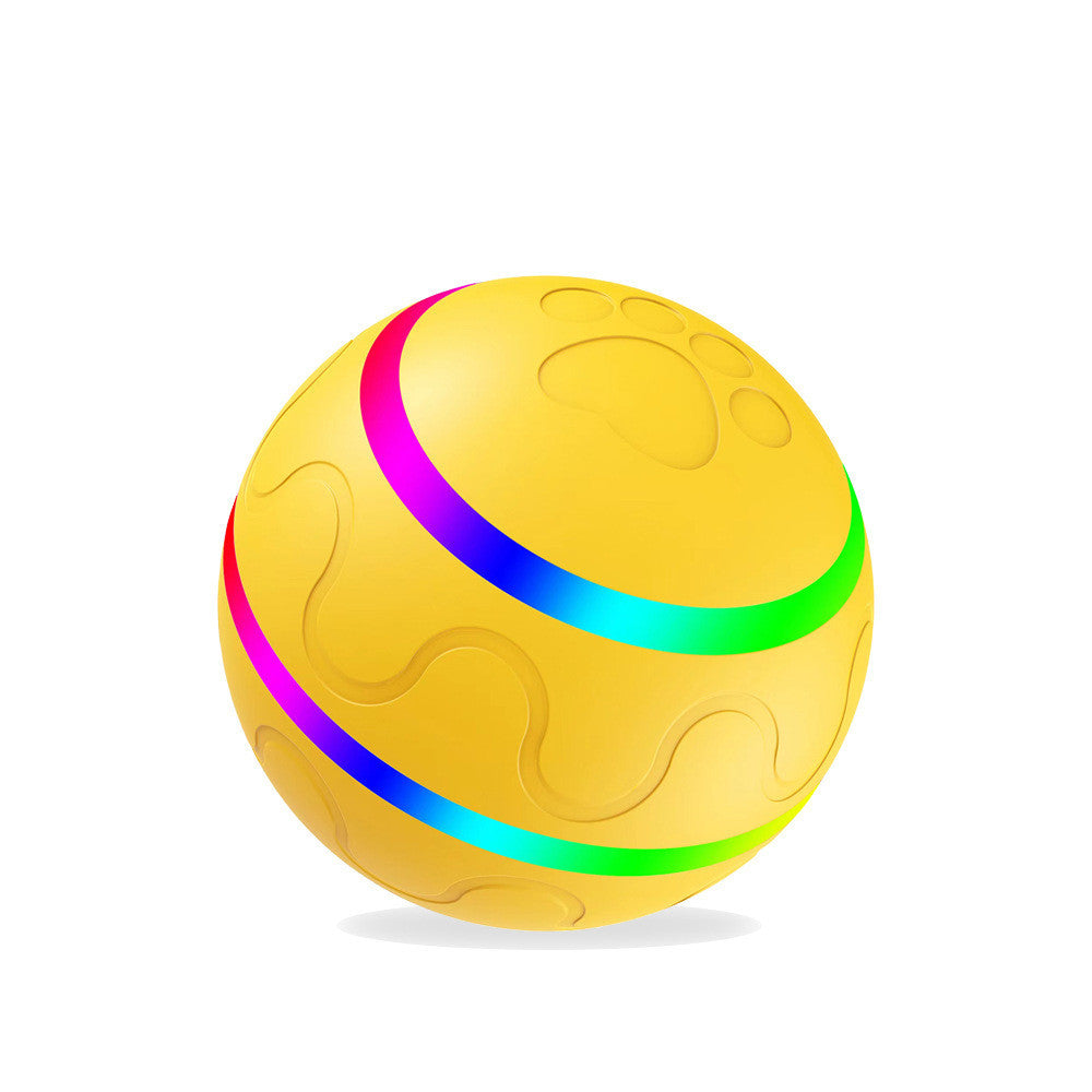 Interactive Dog Ball Toy | USB Rechargeable, Self-Rotating with LED Lights