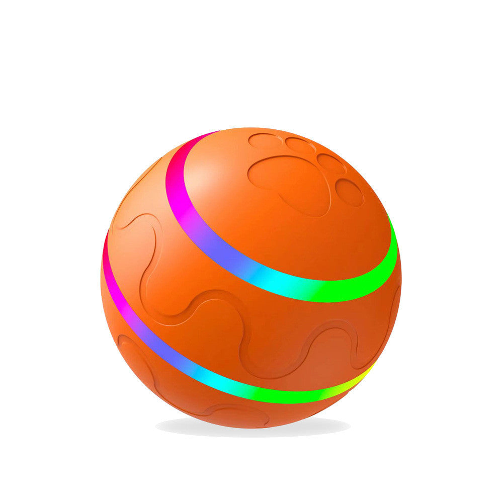 Interactive Dog Ball Toy | USB Rechargeable, Self-Rotating with LED Lights