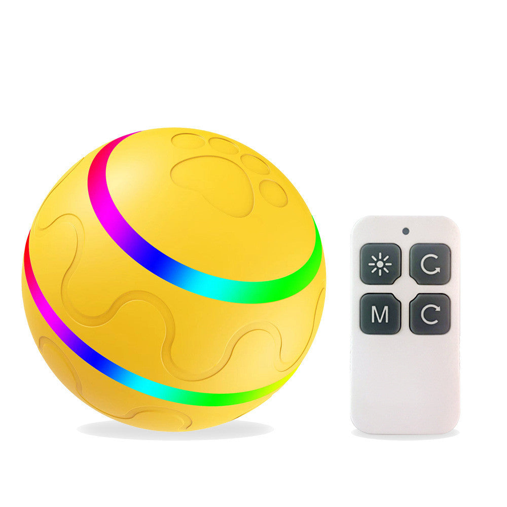 Interactive Dog Ball Toy | USB Rechargeable, Self-Rotating with LED Lights