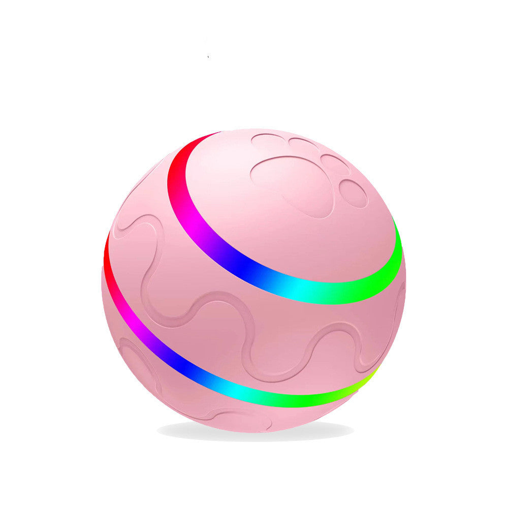 Interactive Dog Ball Toy | USB Rechargeable, Self-Rotating with LED Lights