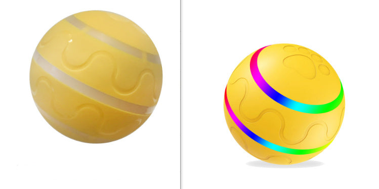 Interactive Dog Ball Toy | USB Rechargeable, Self-Rotating with LED Lights