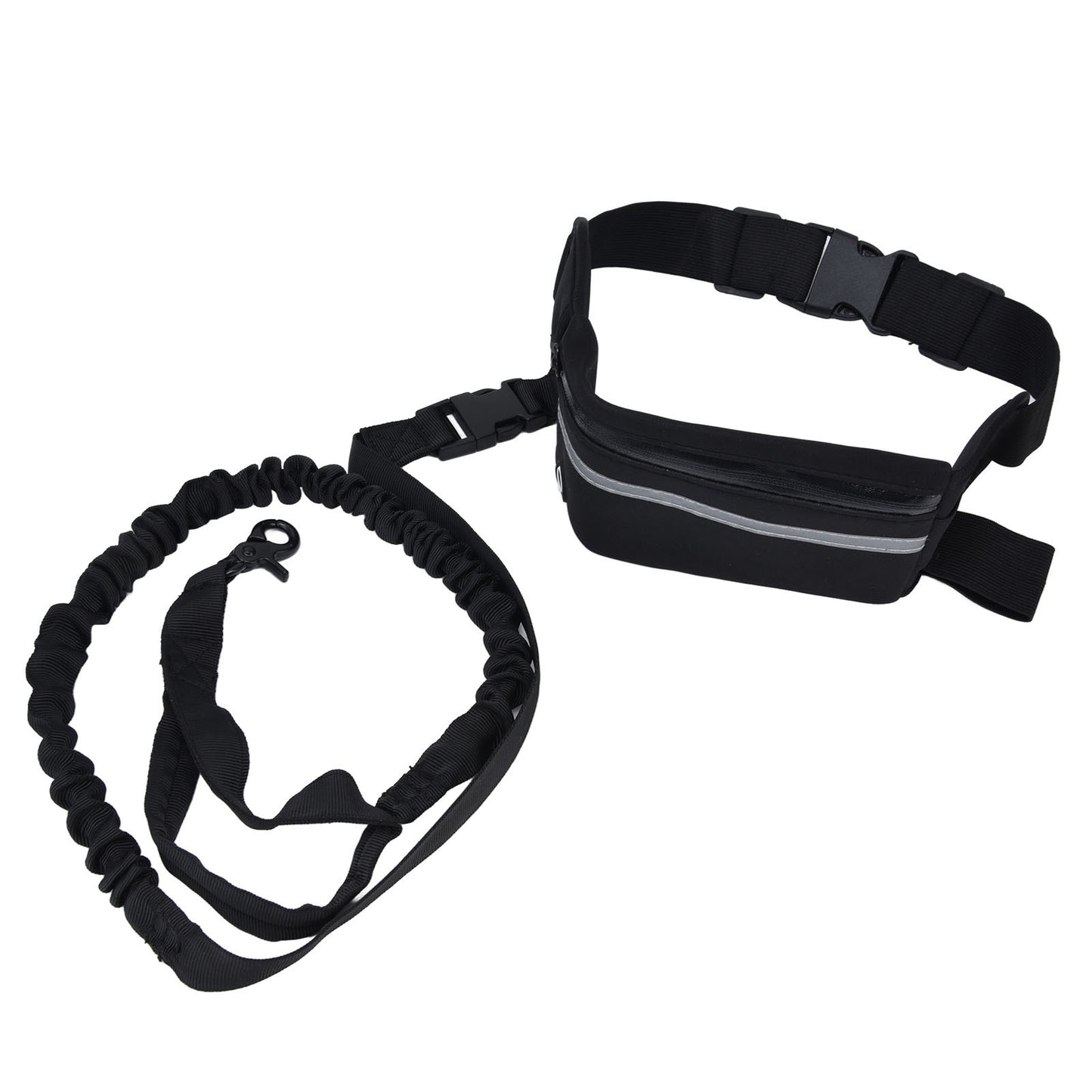 Hands-Free Dog Leash with Adjustable Waist Belt & Pouch – Shock-Absorbing Reflective Bungee Leash for Running, Walking & Hiking