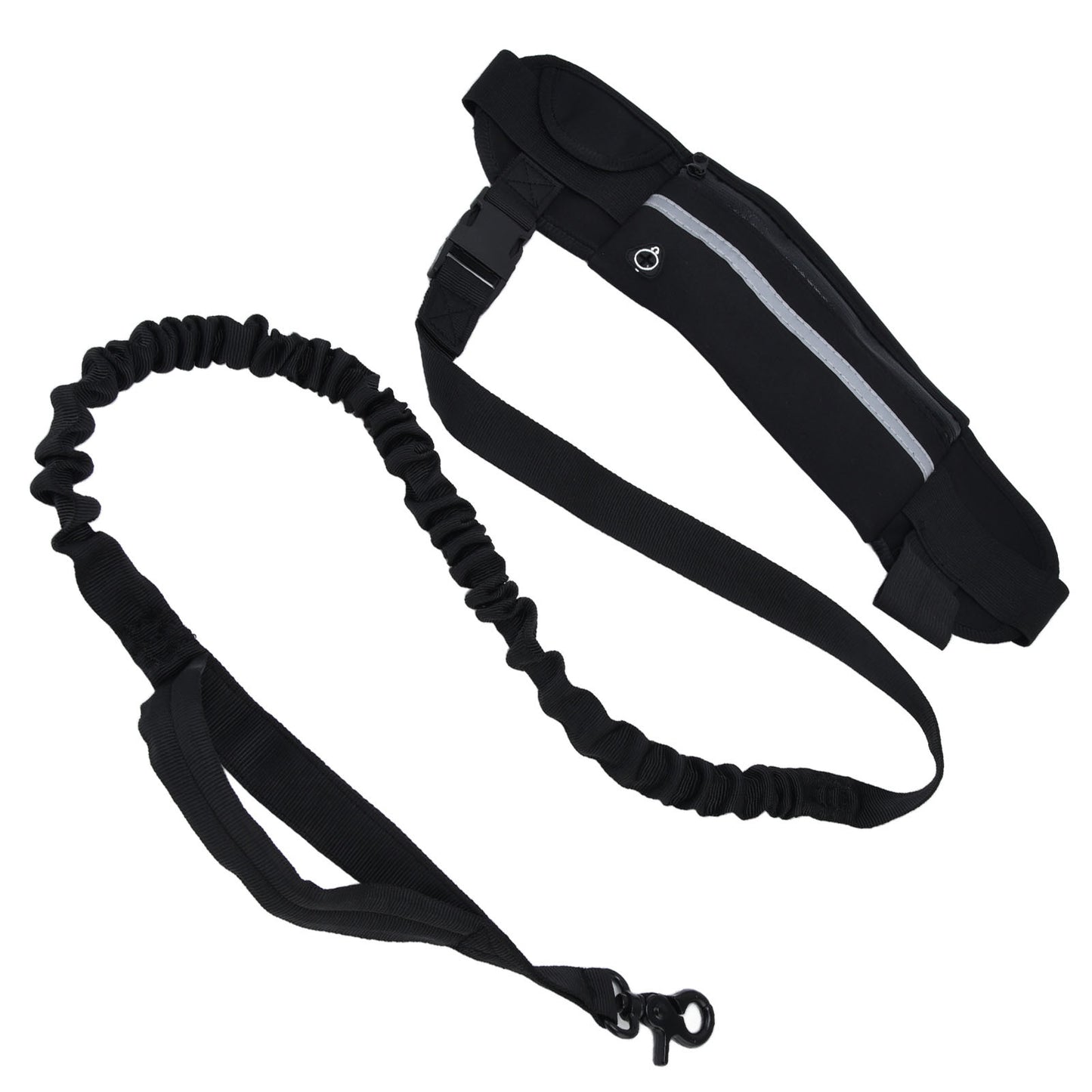 Hands-Free Dog Leash with Adjustable Waist Belt & Pouch – Shock-Absorbing Reflective Bungee Leash for Running, Walking & Hiking