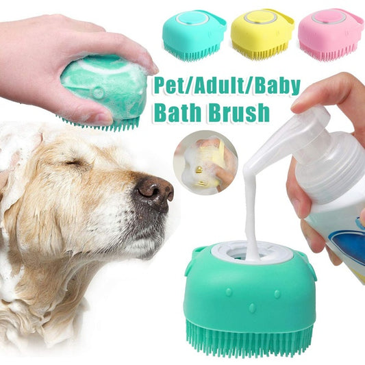 Silicone Dog Grooming & Bathing Glove – Massage & Shedding Brush for Dogs