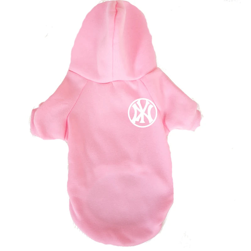 Dog Hoodies Autumn Winter Two-legged Puppy Clothes Solid Color Pocket Cat Dog Hooded Sweatshirt Soft Comfortable Pet Hoodies