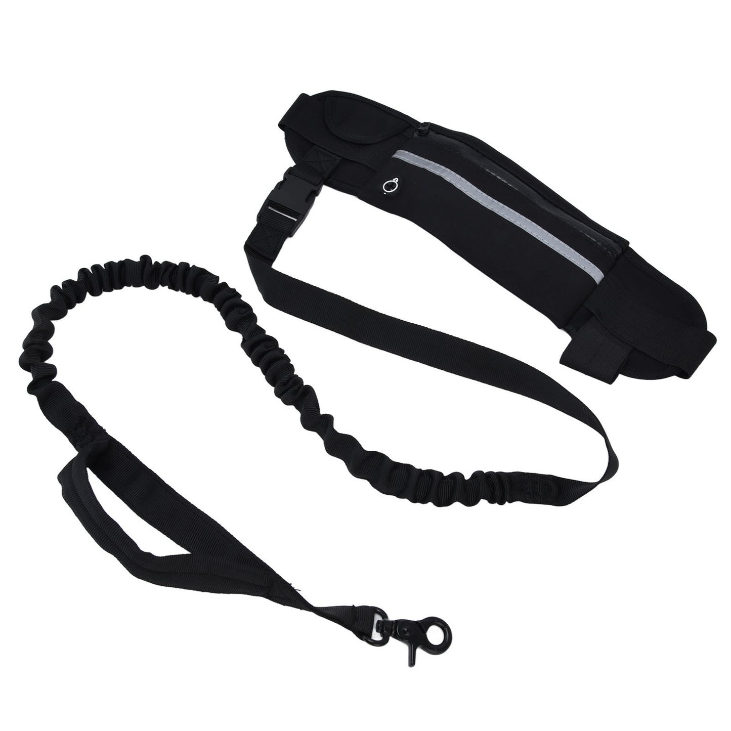 Hands-Free Dog Leash with Adjustable Waist Belt & Pouch – Shock-Absorbing Reflective Bungee Leash for Running, Walking & Hiking